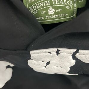 Denim Tears Black Sweater with White Graphic